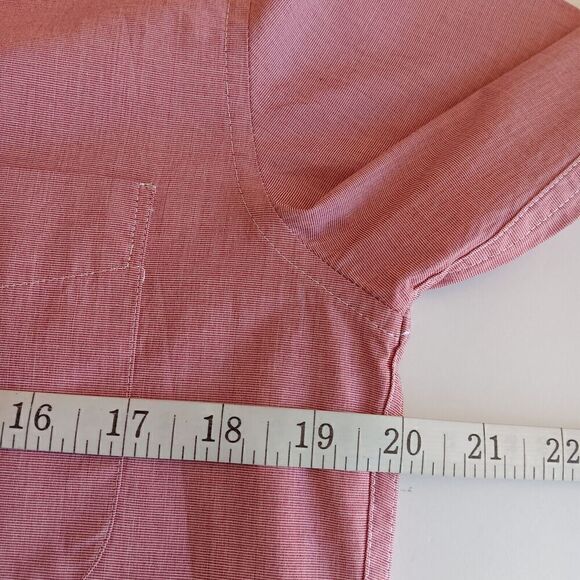 J Crew Men's Size S Slim Fit Long Sleeve Red Organic Cotton Button Down Shirt - Picture 5 of 8